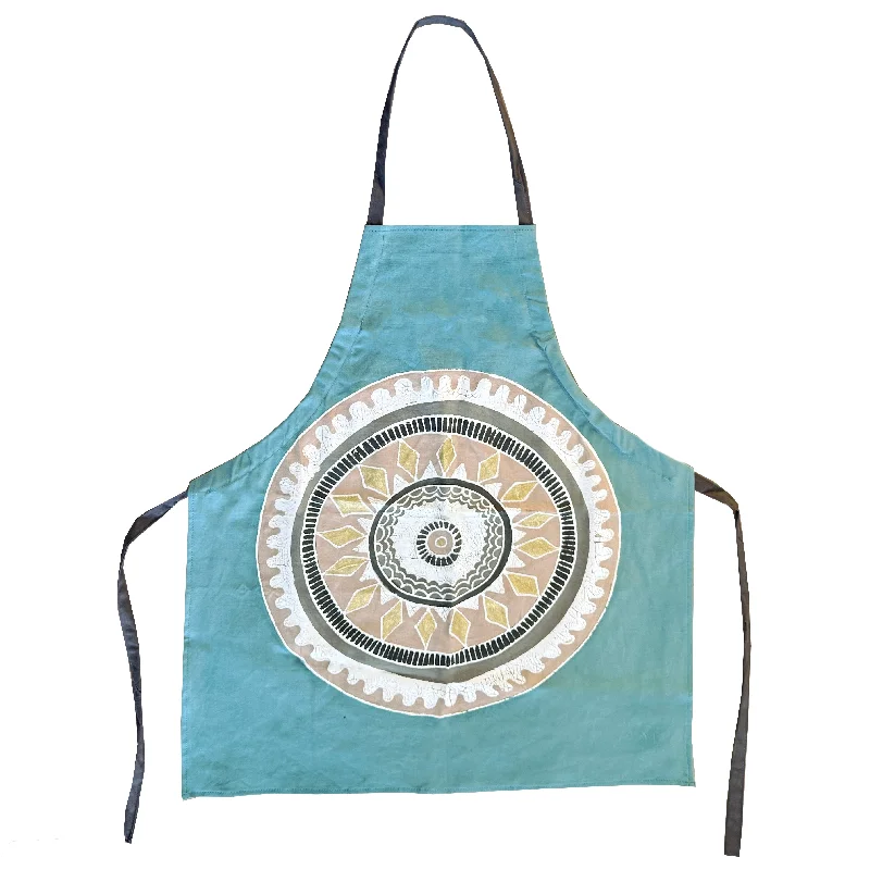 African Circles Teal Collection Apron