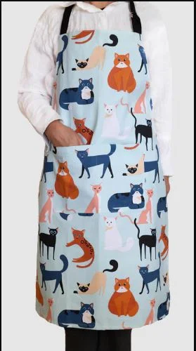 Allgifts Australia Apron (heavy Drill) - Colourful Cats