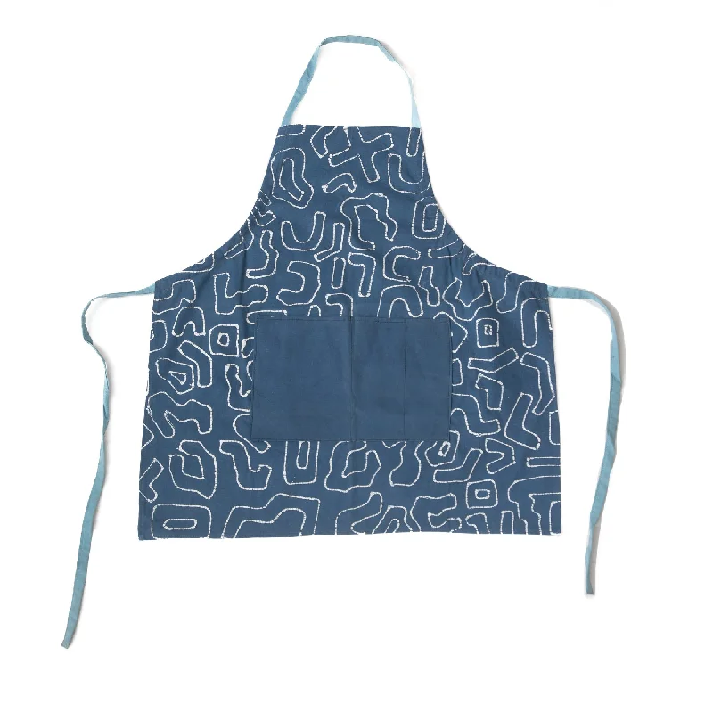 Kuba Blues Outline Indigo Apron