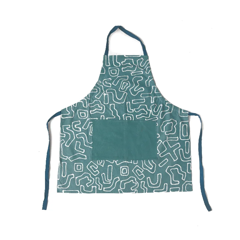 Kuba Blues Outline Teal Apron