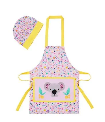 Maxwell & Williams Kasey Rainbow - Critters Childrens Apron & Hat Set - Pink