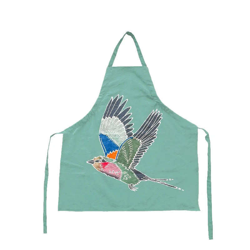 Papiko Lilac Breasted Roller Apron - TEAL