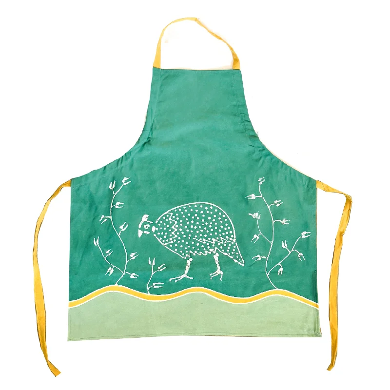 Zobisika Guinea Fowl Apron Aqua