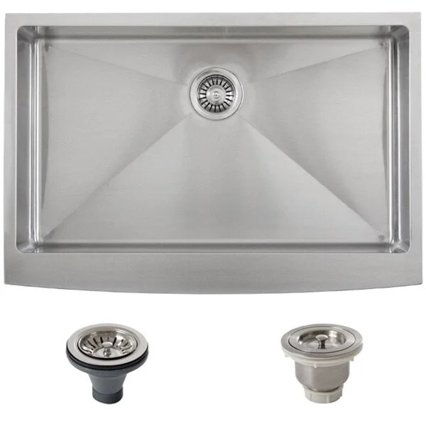 Ticor Stainless Steel Undermount 33-inch Double Bowl Farmhouse Apron Kitchen Sink