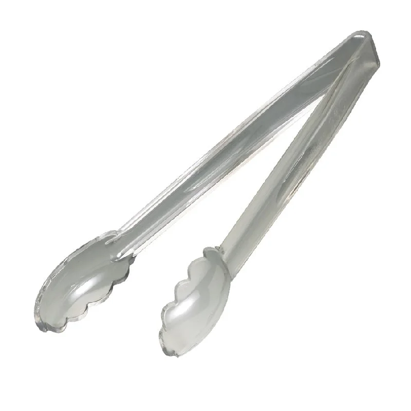 Cambro 12" Scallop Grip Serving Tongs, Clear