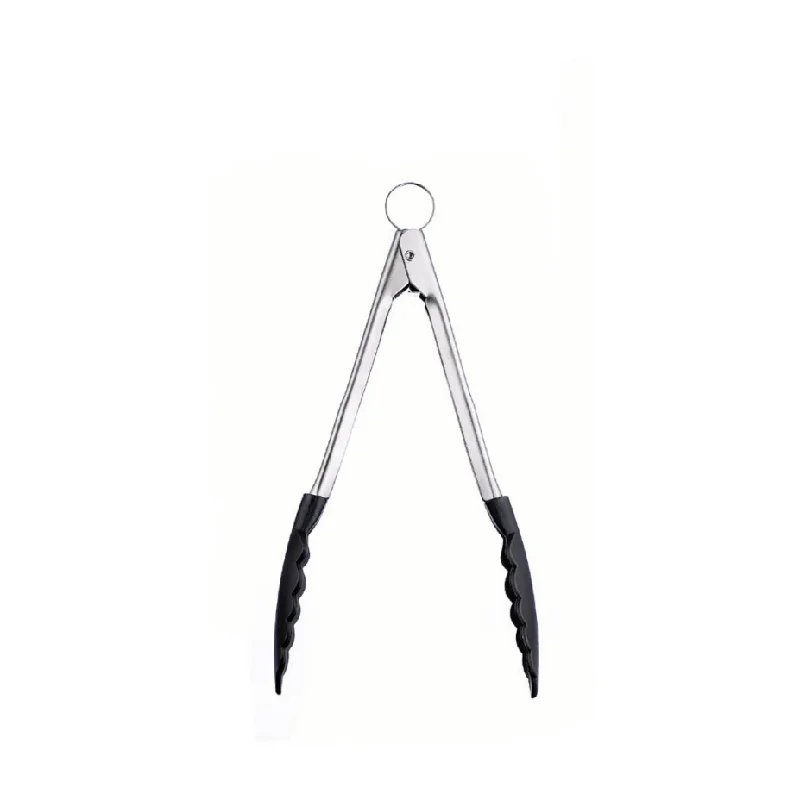 Cuisipro 9.5" Locking Tongs with Nylon Head, Stainless Steel