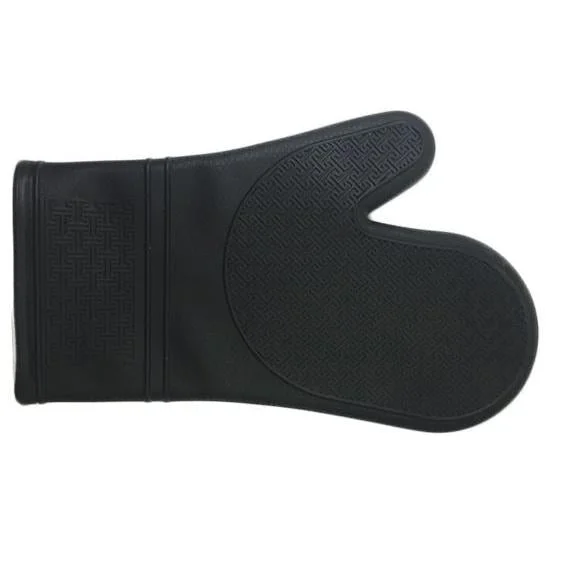 Kitchen Basics 12" Silicone Oven Mitt, Black