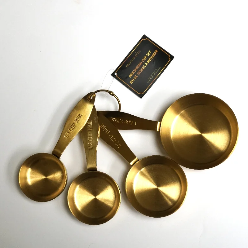 Maison Plus 4 Piece Gold Measuring Cups