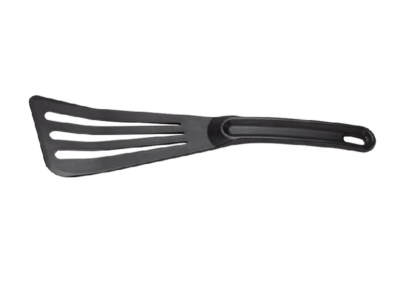 Mercer Culinary Hell's Tools 12" High Temperature Slotted Turner / Spatula, Black