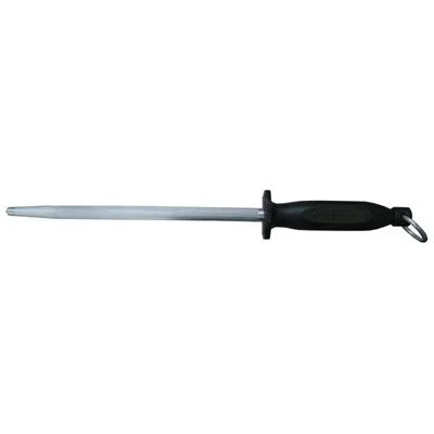 Nella OM13889 10" Round Sharpening Steel, Black Handle