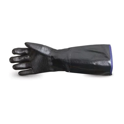 Superior Glove Chemstop NE246FFL 18" Thermal Lined Supported Neoprene Fryer Glove, Black