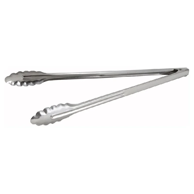 Winco 16" Utility Tongs, Stainless Steel - UT-16LT