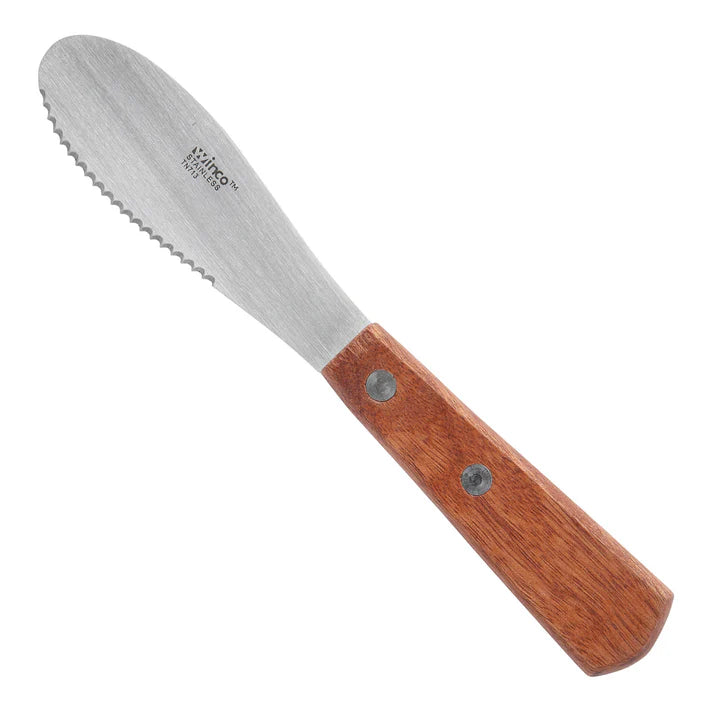 Winco 4" Butter Spreader, Wood Handle - TN713