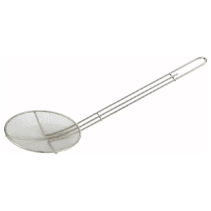 Winco 6.5" Round Fine Mesh Skimmer, 13" Handle - SCF-6R