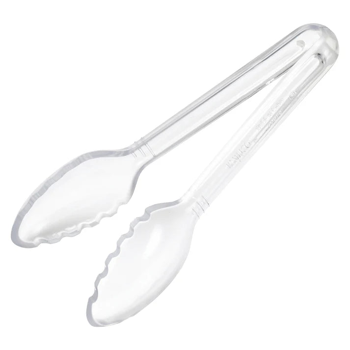 Winco 6" Serving Tongs, Clear - CVST-6C