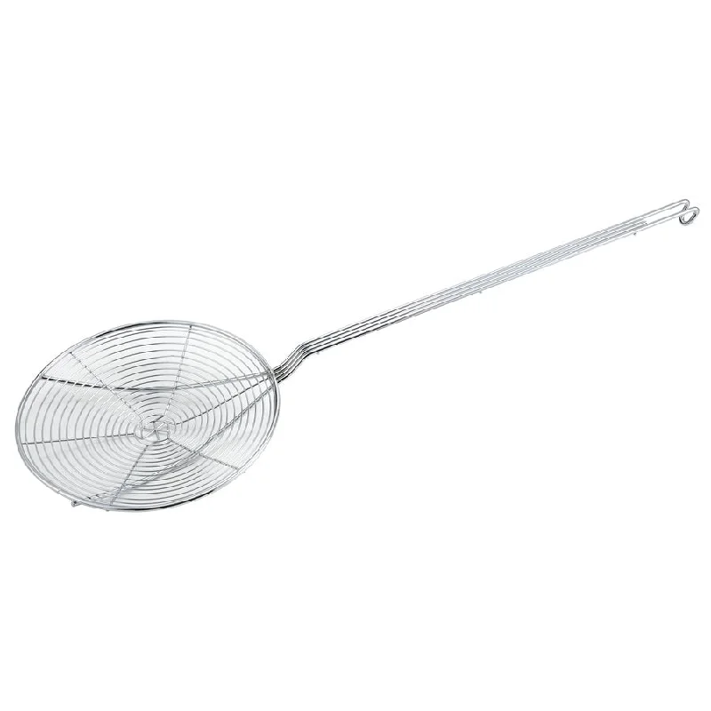 Winco 7" Round Spiral Wire Skimmer, 14" Handle - SCF-7