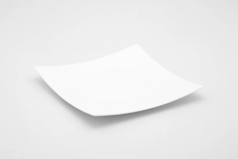 13" White Square Bone China Platter