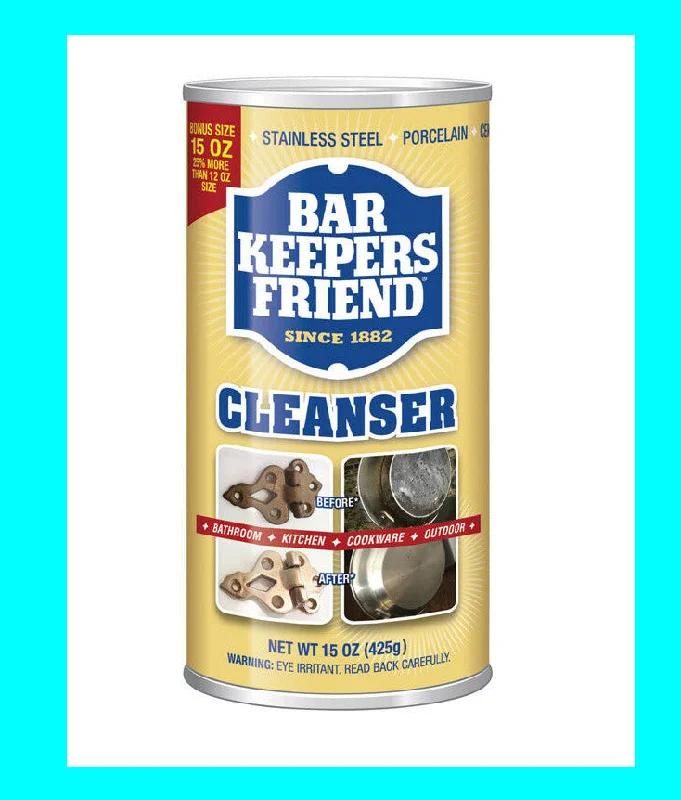 BAR KEEPERS FRIEND Cleanser Kitchen Bath Cookware Cleaner & Polish Powder 15 oz