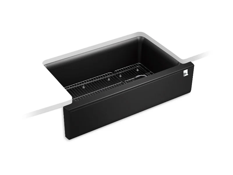 Cairn 35.69" x 21.19" x 10.13" Single-Basin Undermount Kitchen Sink in Matte Black