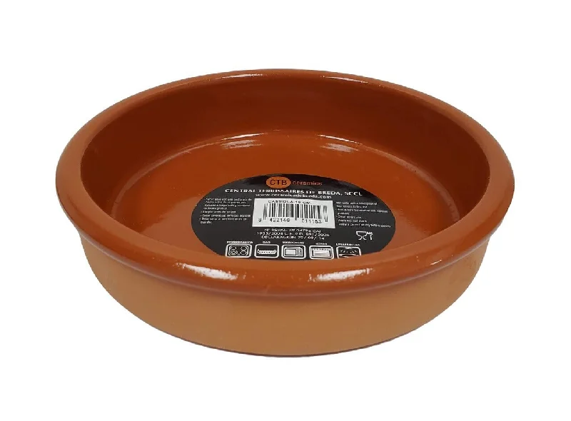 Rustic Terracota Cazuela Clay Cookware, 20 cm