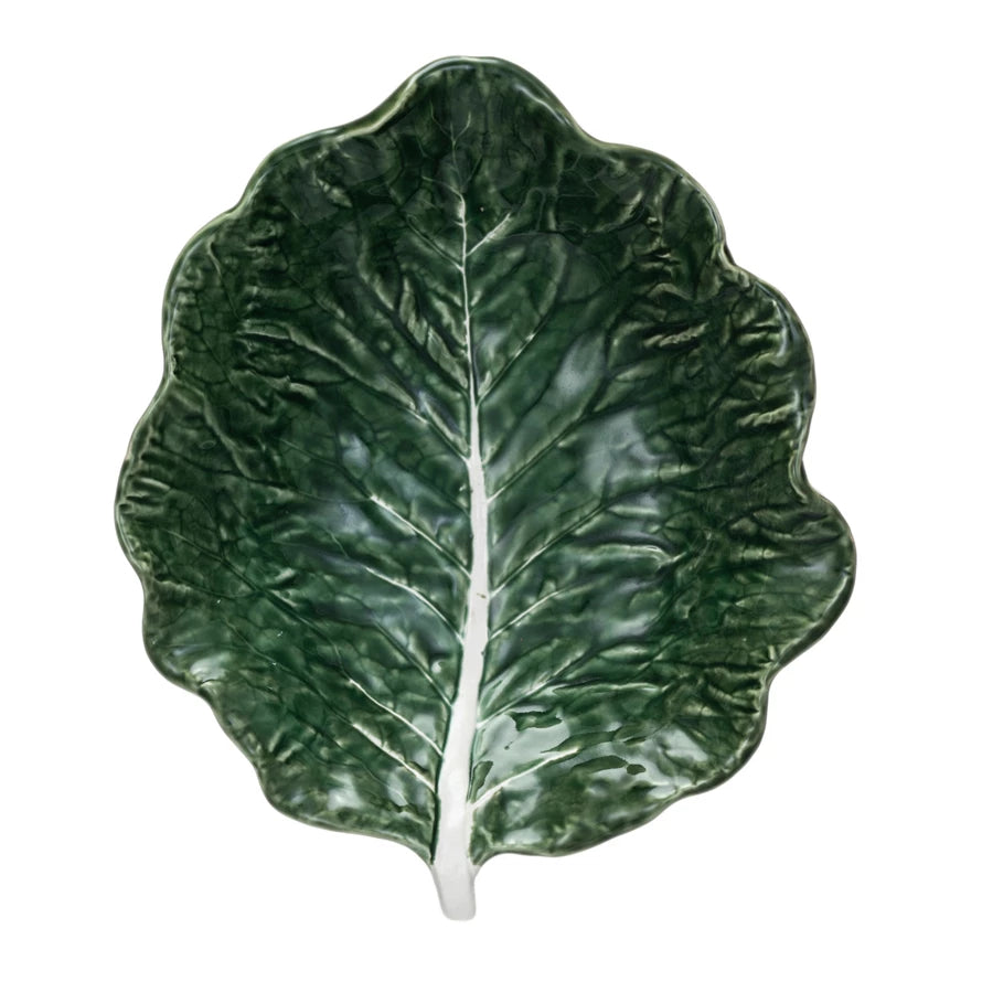 Creative Co-op - Stoneware Cabbage Leaf Bowl