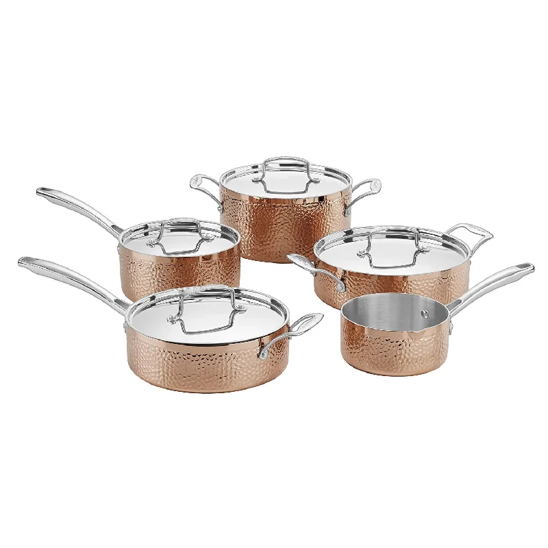 Cuisinart 9 pc Hammered Copper Cookware Set