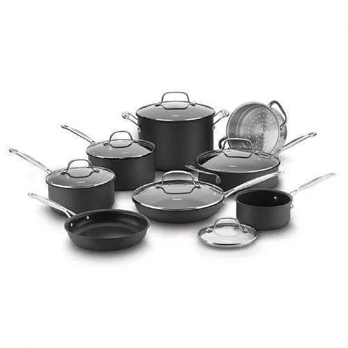 Cuisinart Chef's Classic Hard Anodized 14 Piece Set Black