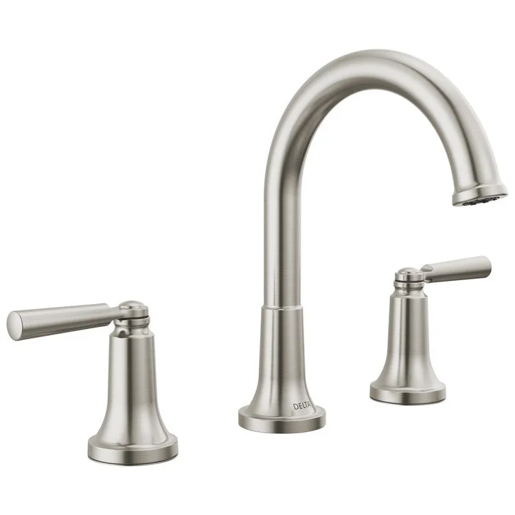 Lavatory Faucet Saylor Widespread 2 Lever ADA WaterSense Brilliance Stainless 1.2 Gallons per Minute 5-3/16 Inch