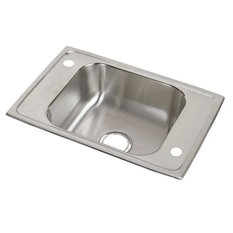 Classroom Sink Celebrity 25 x 17 Inch Single Bowl ADA Rectangular Brushed Satin Drop-In Minimum Cabinet Size 30 Inch 6-1/2 Inch 20 Gauge Bottom Only Pads