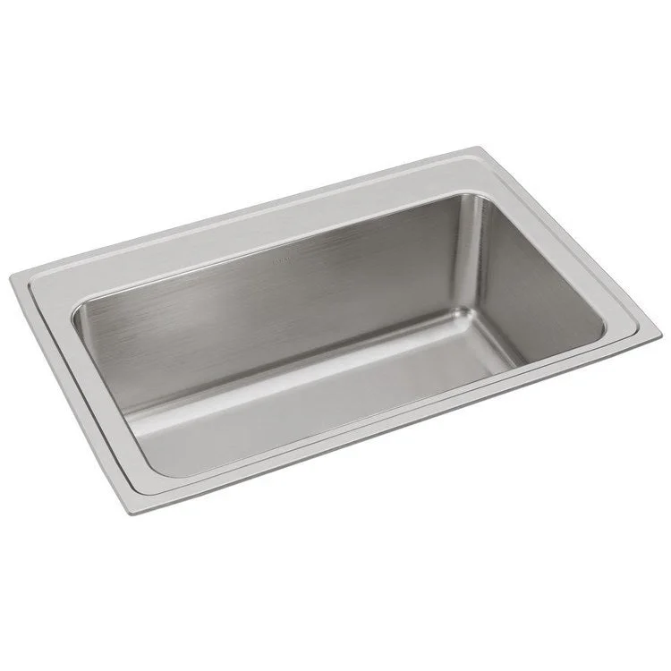 Kitchen Sink Lustertone Classic 33 x 22 Inch Single Bowl Lustrous Satin Drop-In 11-5/8 Inch