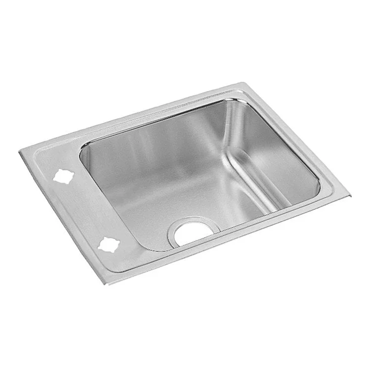 Classroom Sink Lustertone 22 x 17 Inch Single Bowl ADA Rectangular Lustrous Satin Drop-In Minimum Cabinet Size 27 Inch 4 Inch 18 Gauge