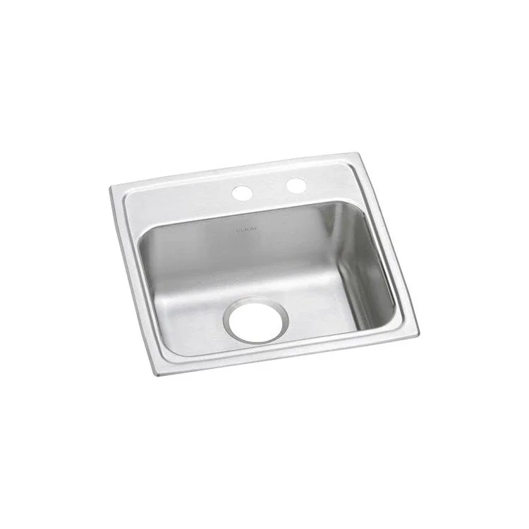 Lustertone Classic 19" Single Bowl ADA Stainless Steel Drop-In Kitchen Sink with 2 Holes