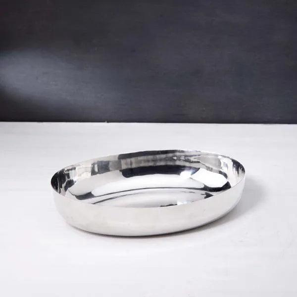 Glossy Silver Metal Platter