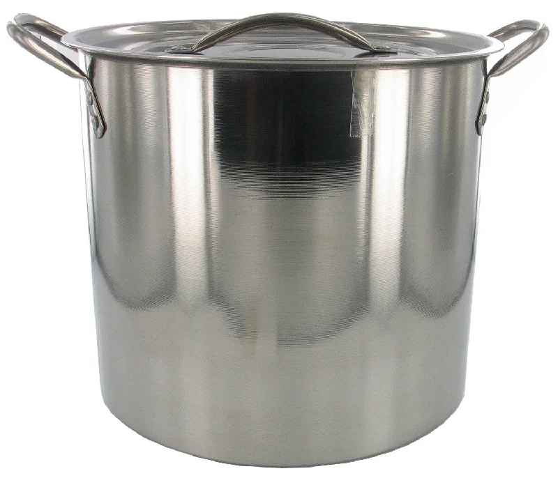 Good Cook 06180 8 Quart Brushed Stainless Steel Stock Pot