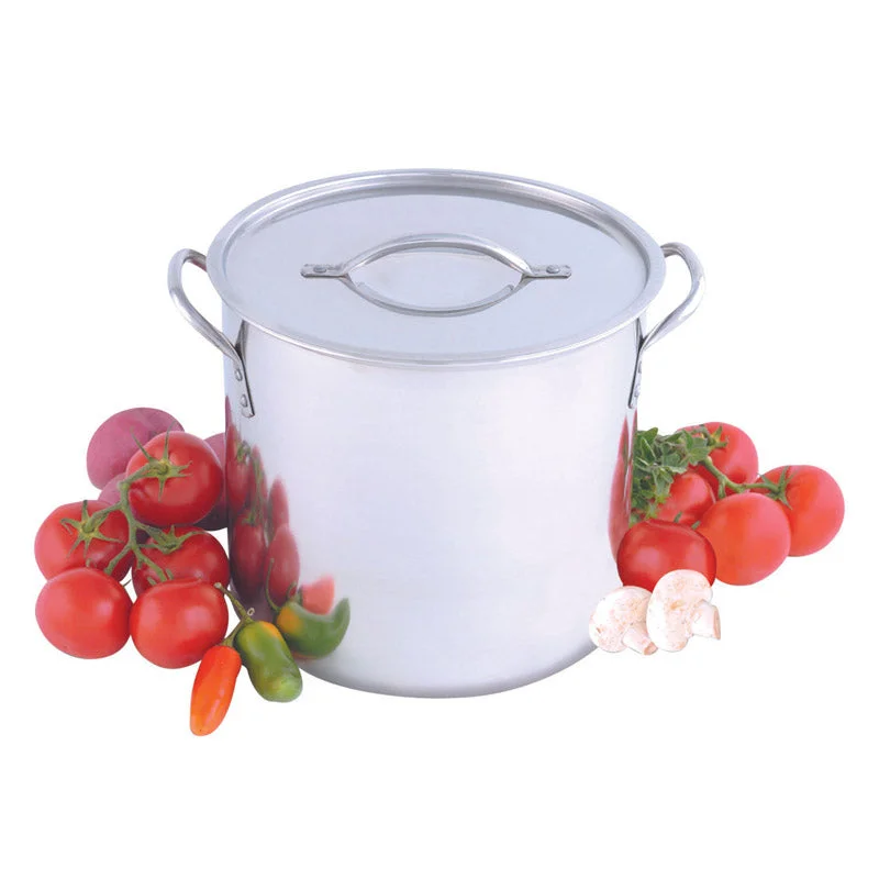 Heuck  Stainless Steel  Stock Pot  12  Silver