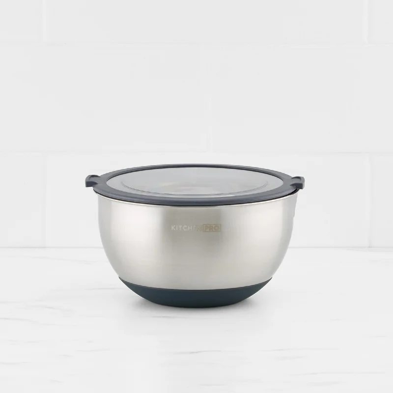 Kitchen Pro Mixwell Mixing Bowl with Clear Lid 1L Grey