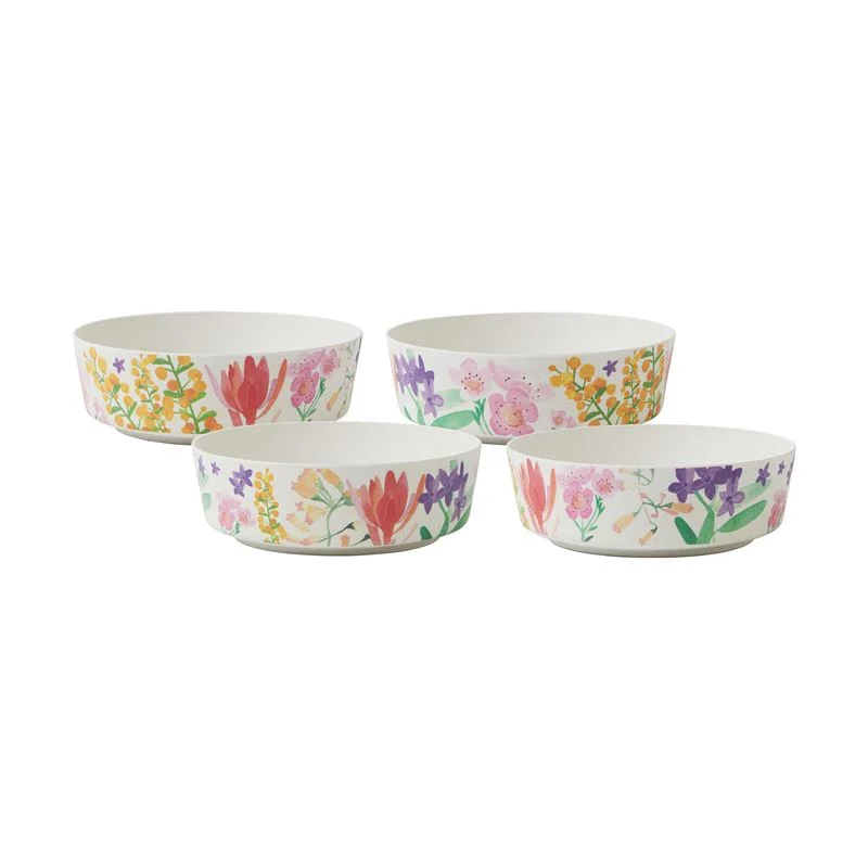 Maxwell & Williams Wildflowers - Bamboo Bowl 15x5cm Set Of 4