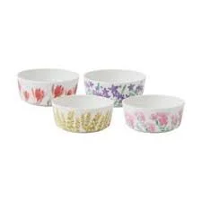 Maxwell & Williams Wildflowers - Bamboo Condiment Bowls 9cm Set Of 4