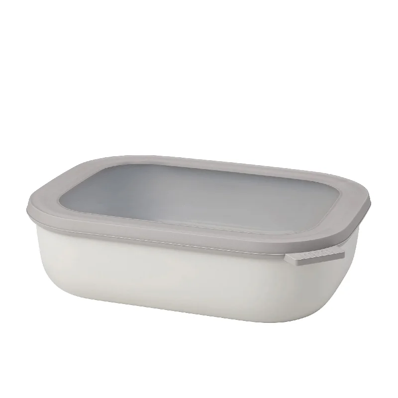 Mepal Cirqula Rectangular Multi Storage Bowl 2 Litre Nordic in White