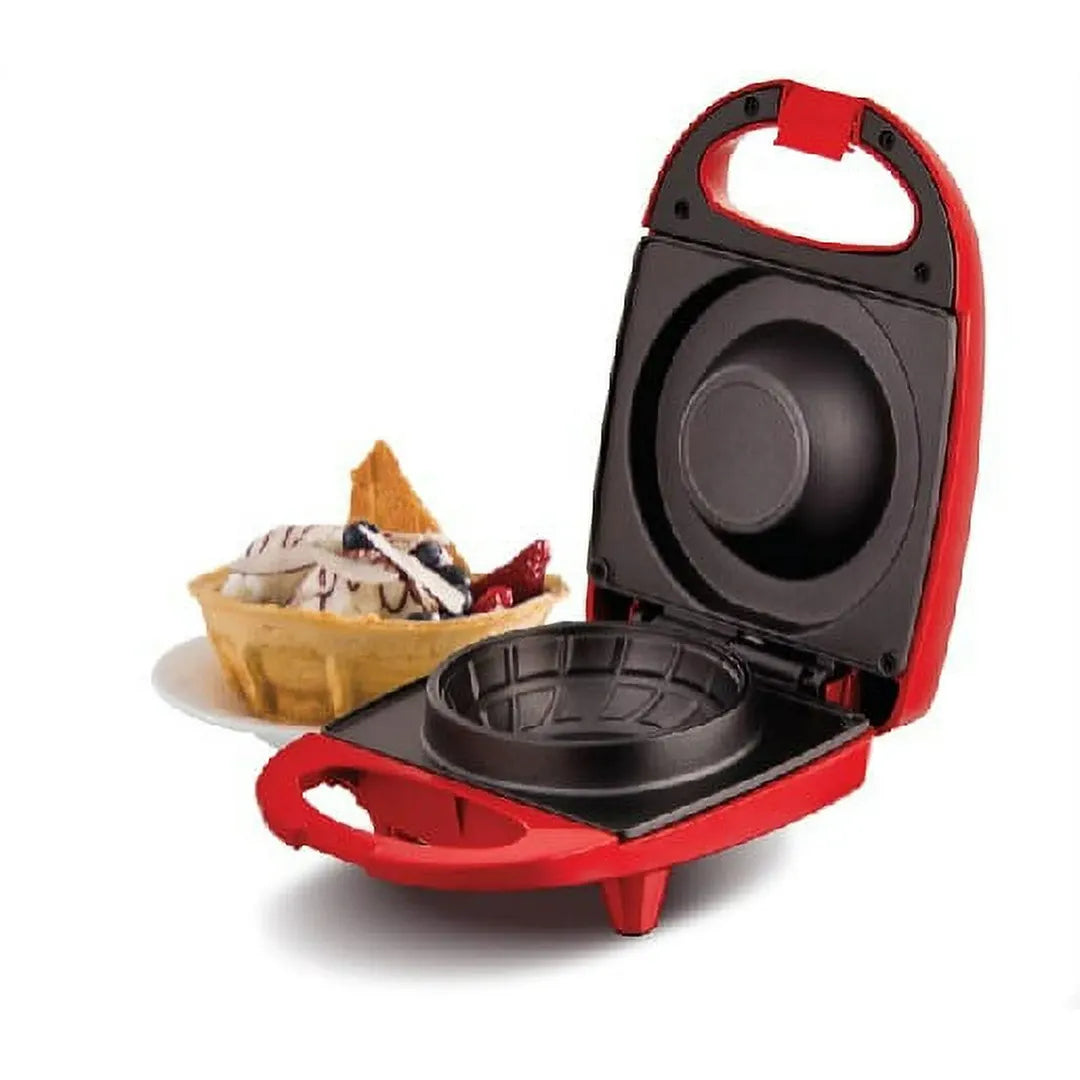 Mini Waffle Bowl Maker - Red