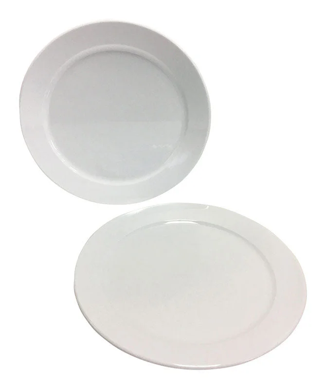 Arrow Home Products Partyware White Acrylic Round Plate 9-1/2 in. D 1 pk