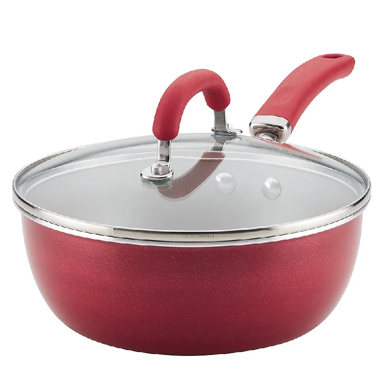 Rachael Ray Create Delicious 3-Quart Everything Pan Red Shimmer