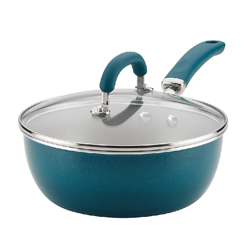 Rachael Ray Create Delicious 3-Quart Everything Pan Teal Shimmer