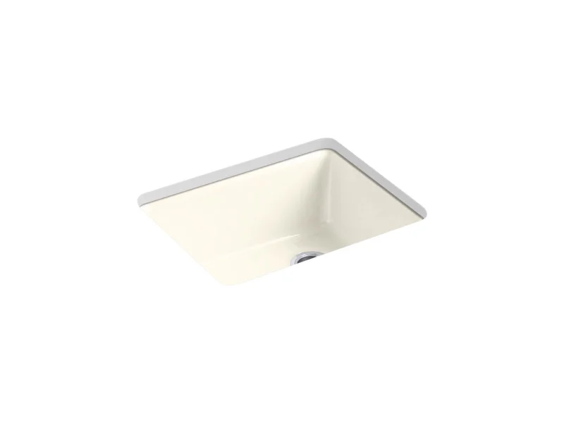 Riverby 25" x 22" x 9.63" Single-Basin Undermount Kitchen Sink in Biscuit