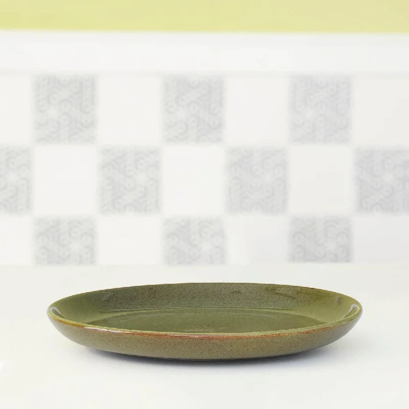 Rustic Sage Ceramic Dinner Plate