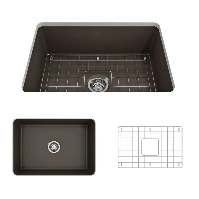 Sotto 26.75" x 19" x 10" Single-Basin Undermount Kitchen Sink in Matte Brown