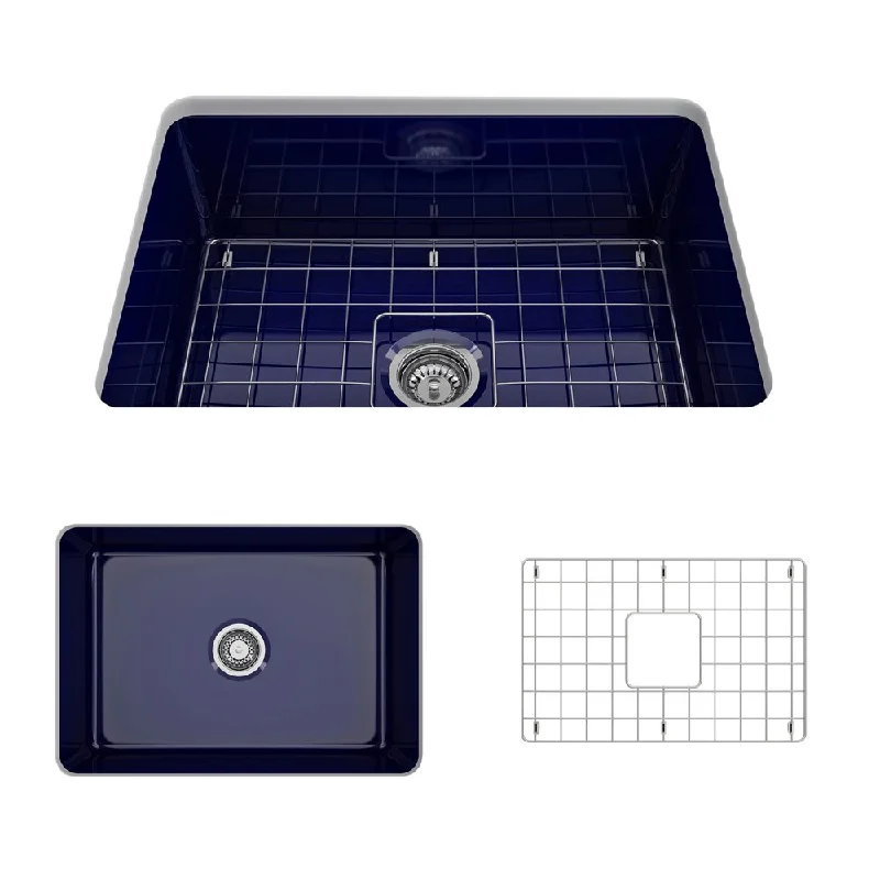 Sotto 26.75" x 19" x 10" Single-Basin Undermount Kitchen Sink in Sapphire Blue