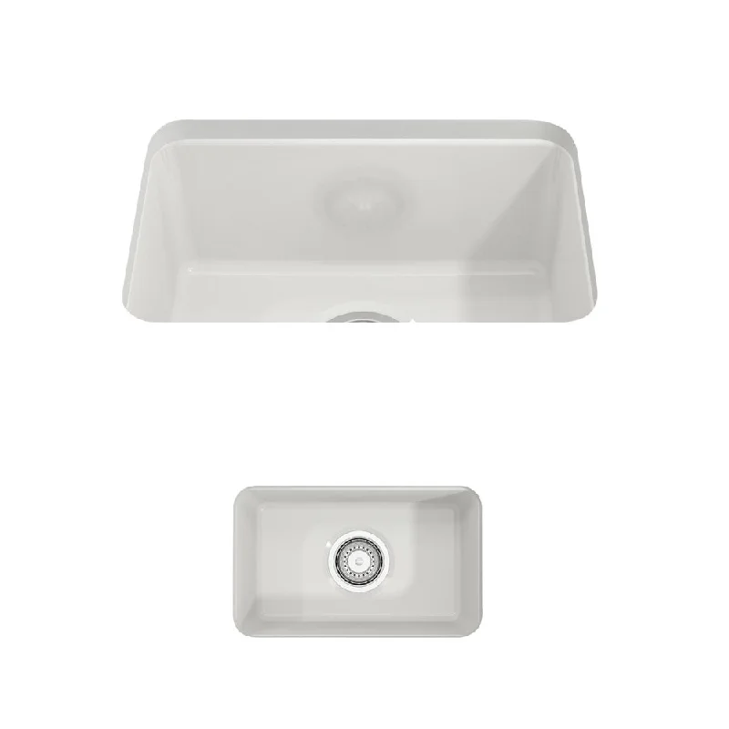 Sotto 12" x 18" x 8" Single-Basin Undermount Kitchen Sink in White