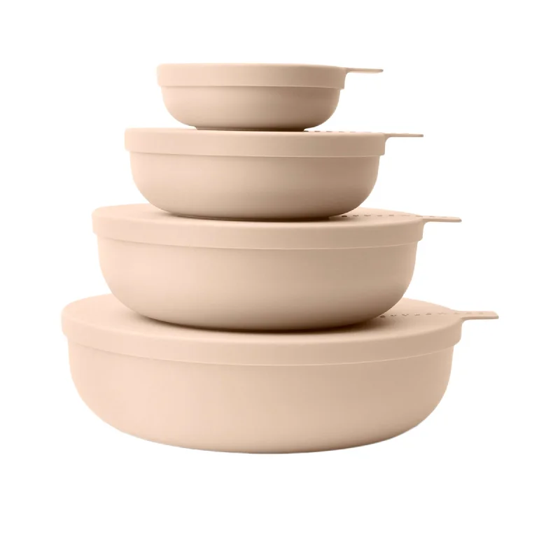 Styleware Nesting Storage Bowl Set 4 Piece in Biscotti