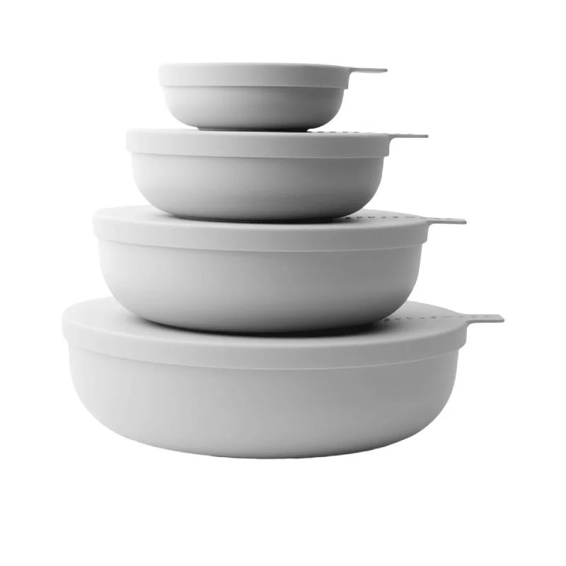 Styleware Nesting Storage Bowl Set 4 Piece in Smoke